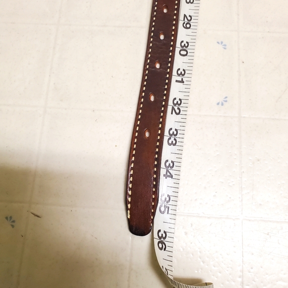 Boho Brown Leather Braided Belt - Picture 10 of 10